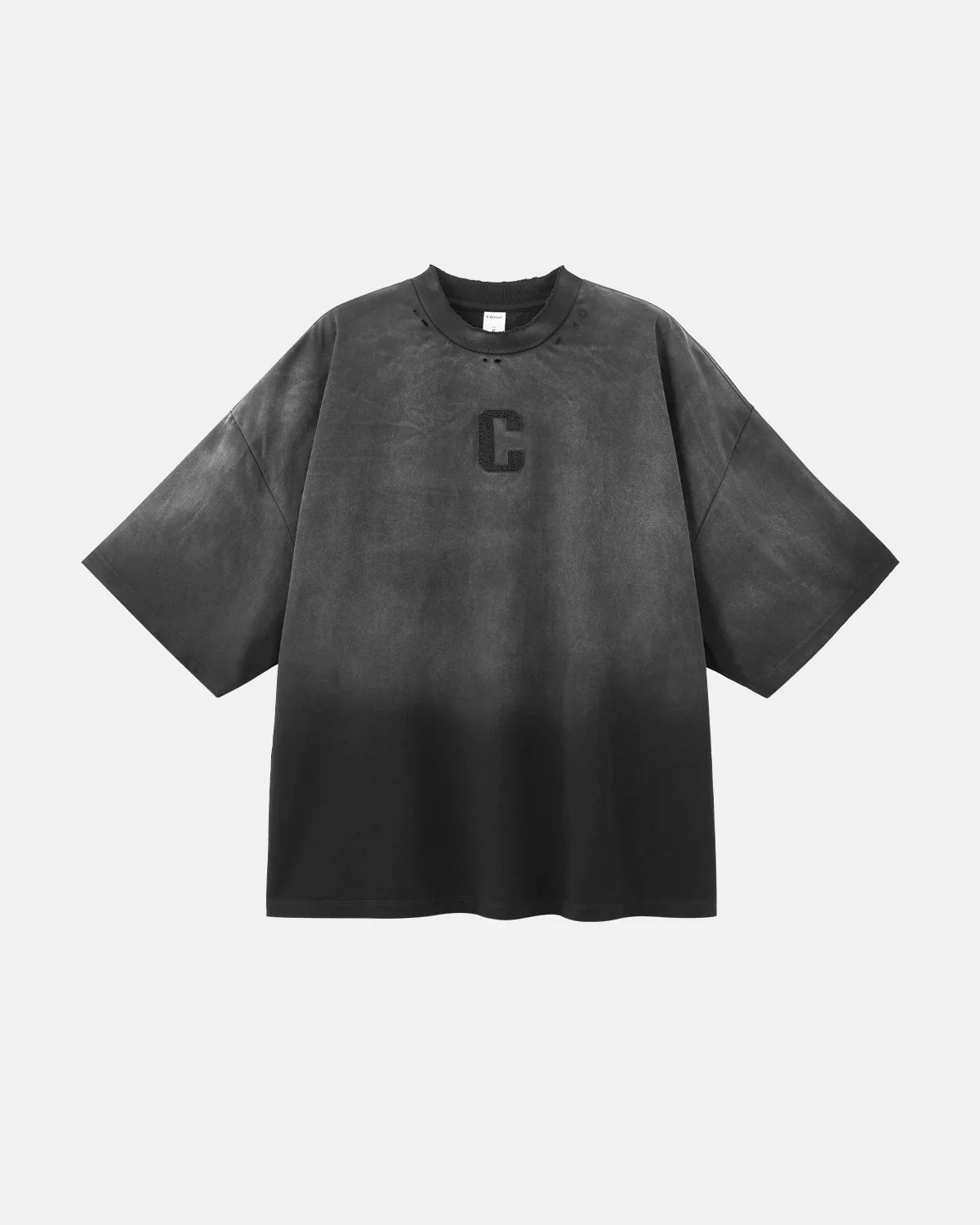 Monkey Washed Towel Embroidery Tshirt