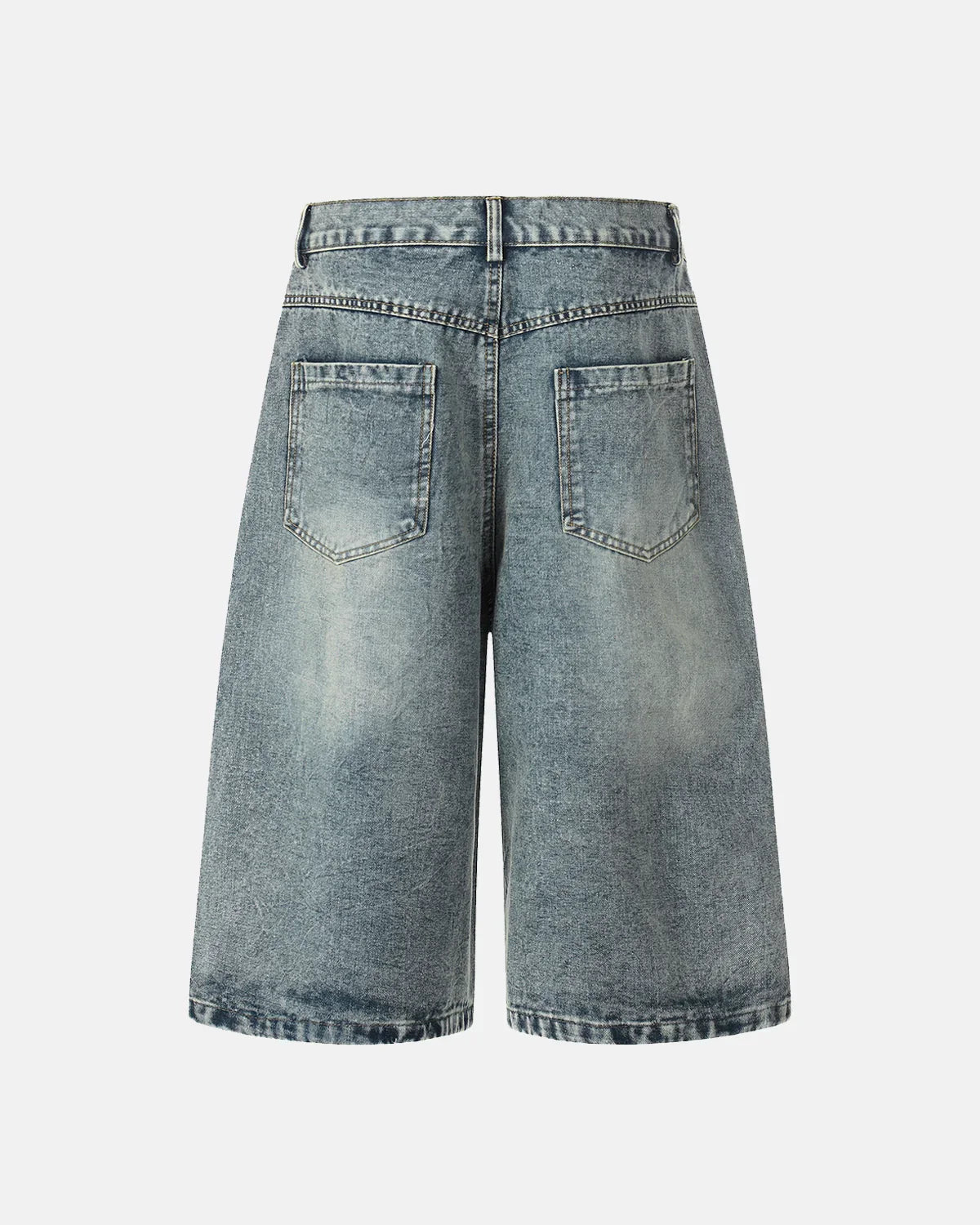 Floral Embroidered Long Baggy Jorts