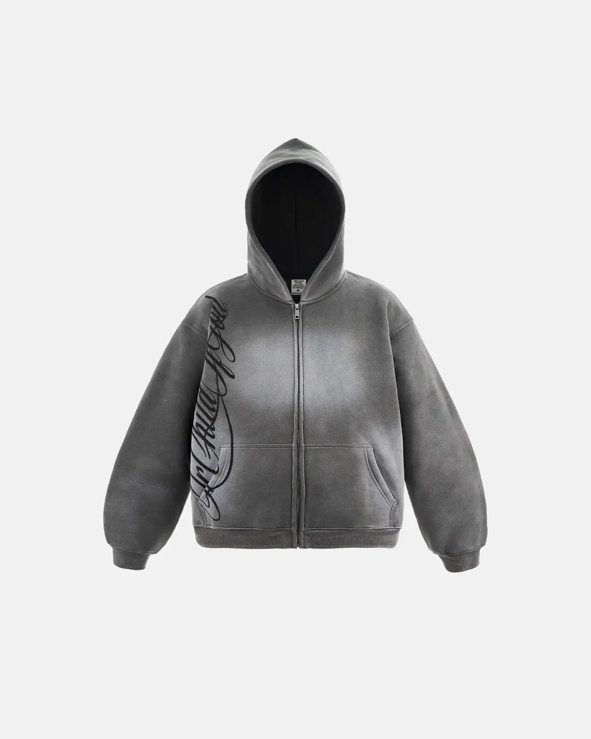 Acid Wash Zip Up Hoodies