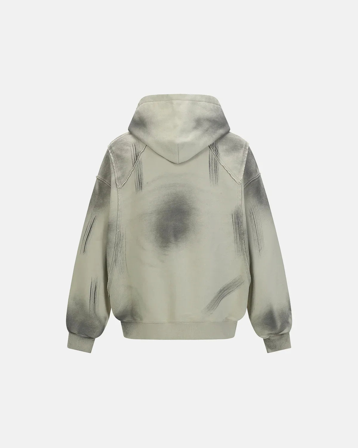 Washed Raw Edge Boxy Hoodie