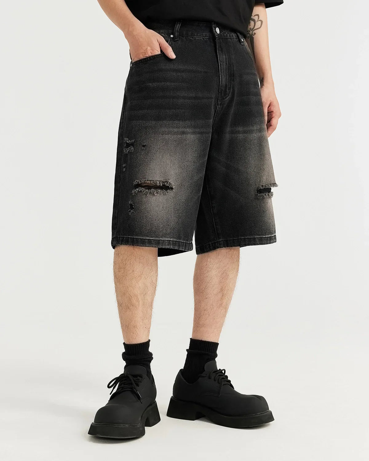 Vintage Ripped Washed Jorts