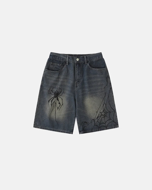 Spider Straight Leg Jorts - Dark grey / S