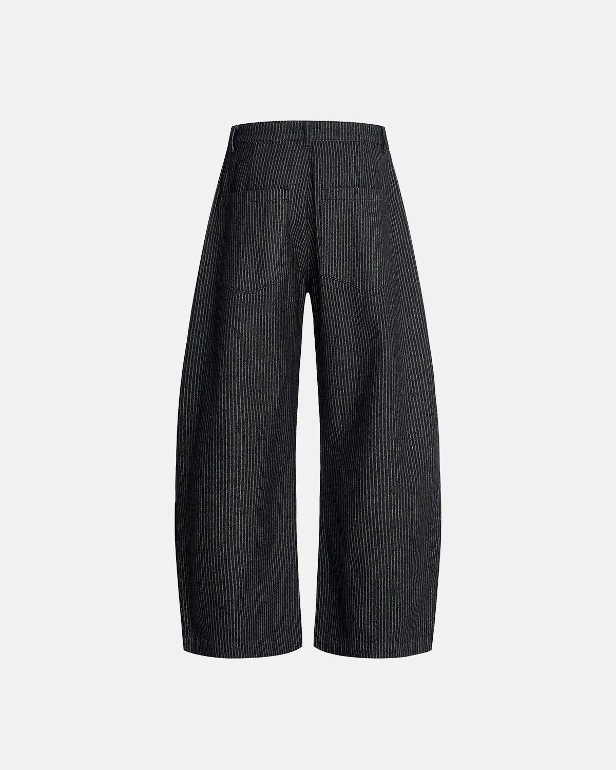 Vintage Pinstripe Pleated Barrel Jeans