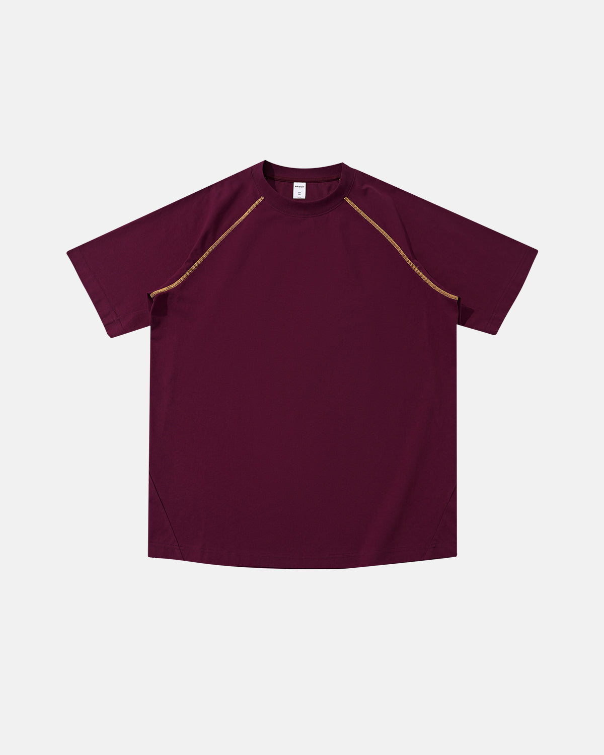 Contrast Color Stiching Stretch T-shirt