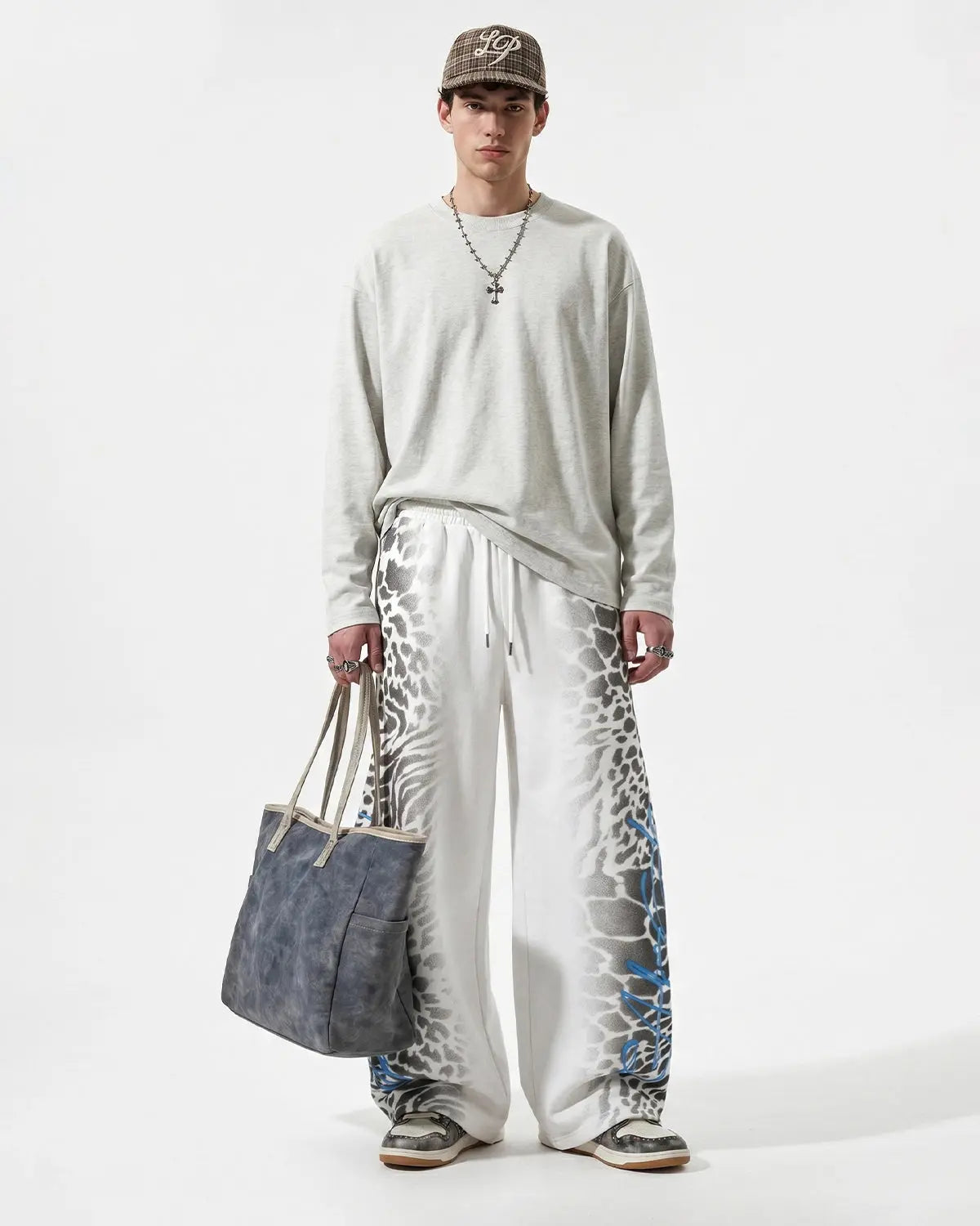 Leopard Graphic Barrel Sweatpants
