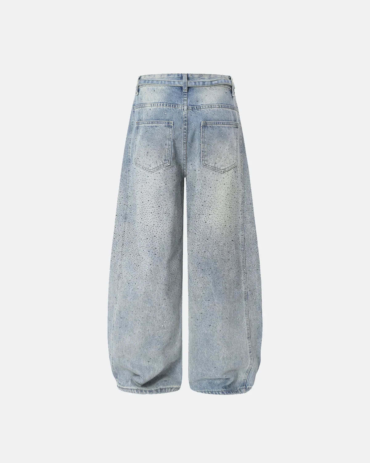 Rhinestone Baggy Barrel Jeans