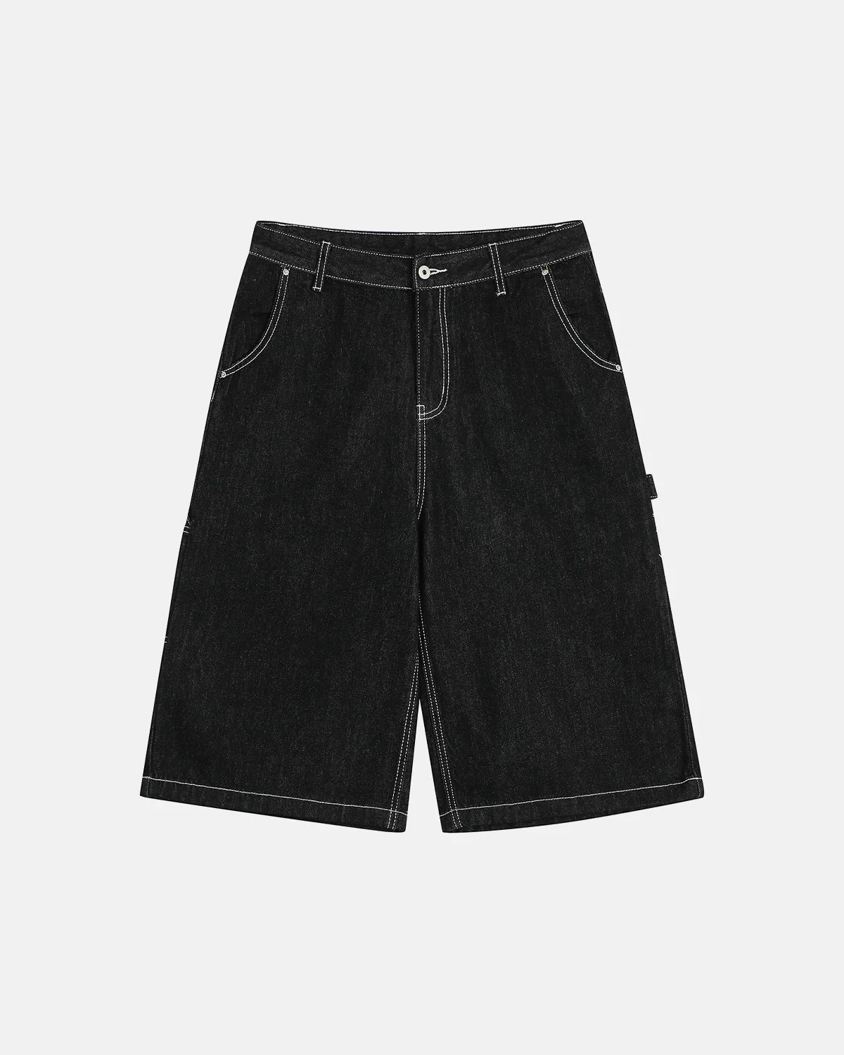 Bermudas cargo sin rematar con costuras en contraste