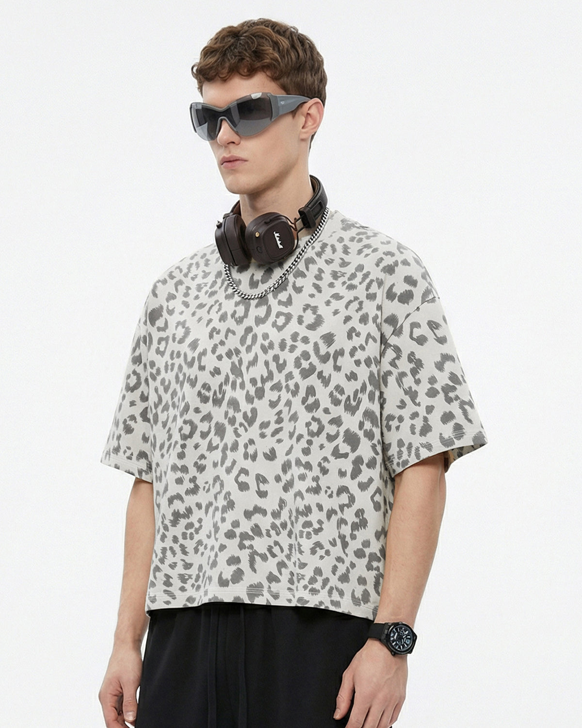 Leopard Print Boxy T-Shirt