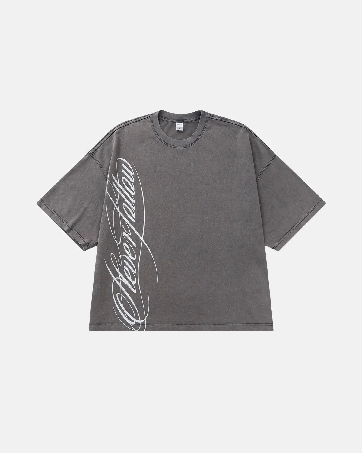 Boxy Script Graphic Washed T-Shirt