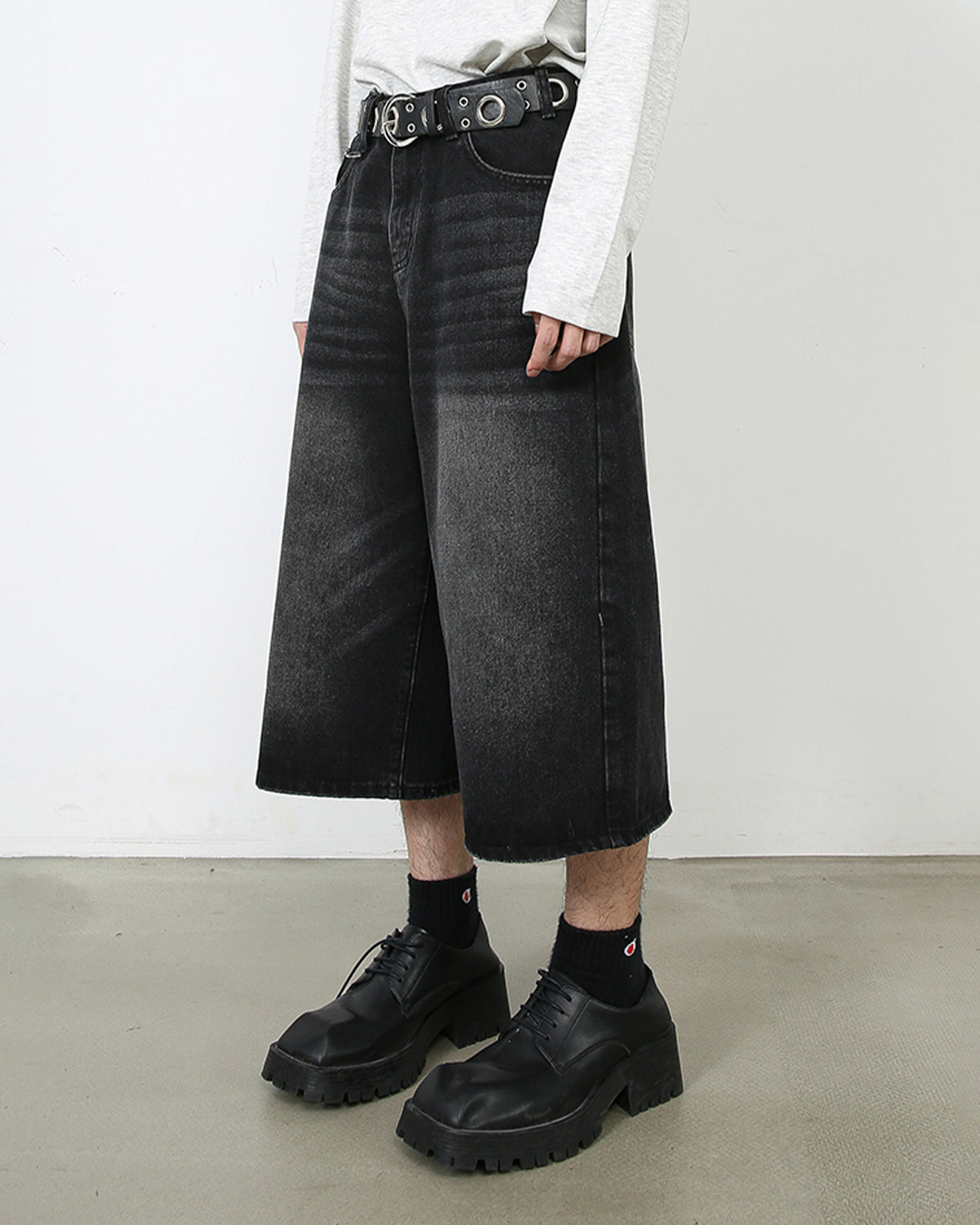 Washed Baggy Denim Jorts