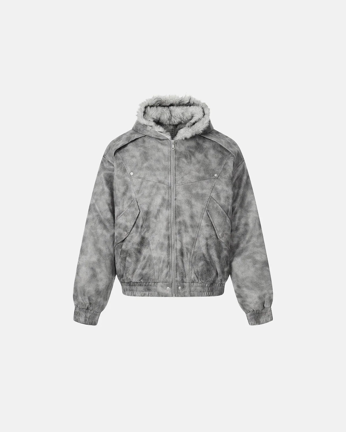Suede Faux Fur Cotton Padded Jacket MADXMARX