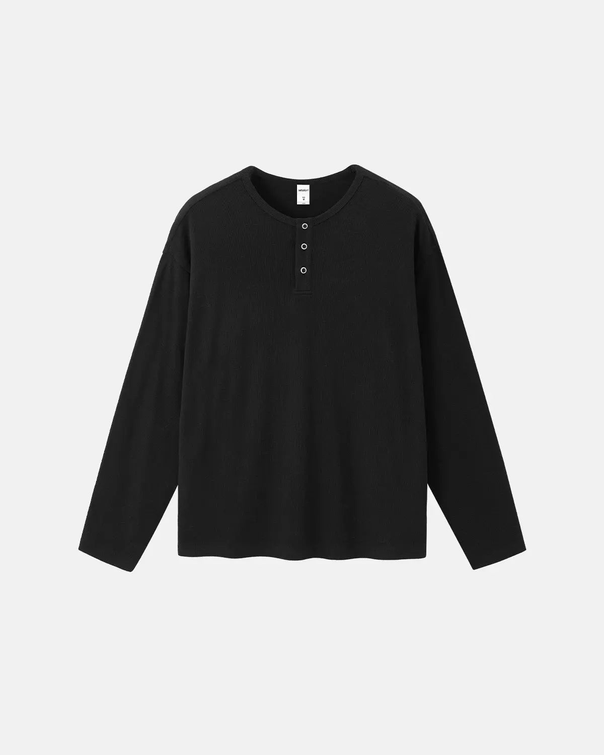Henley Collar Long Sleeve Tees