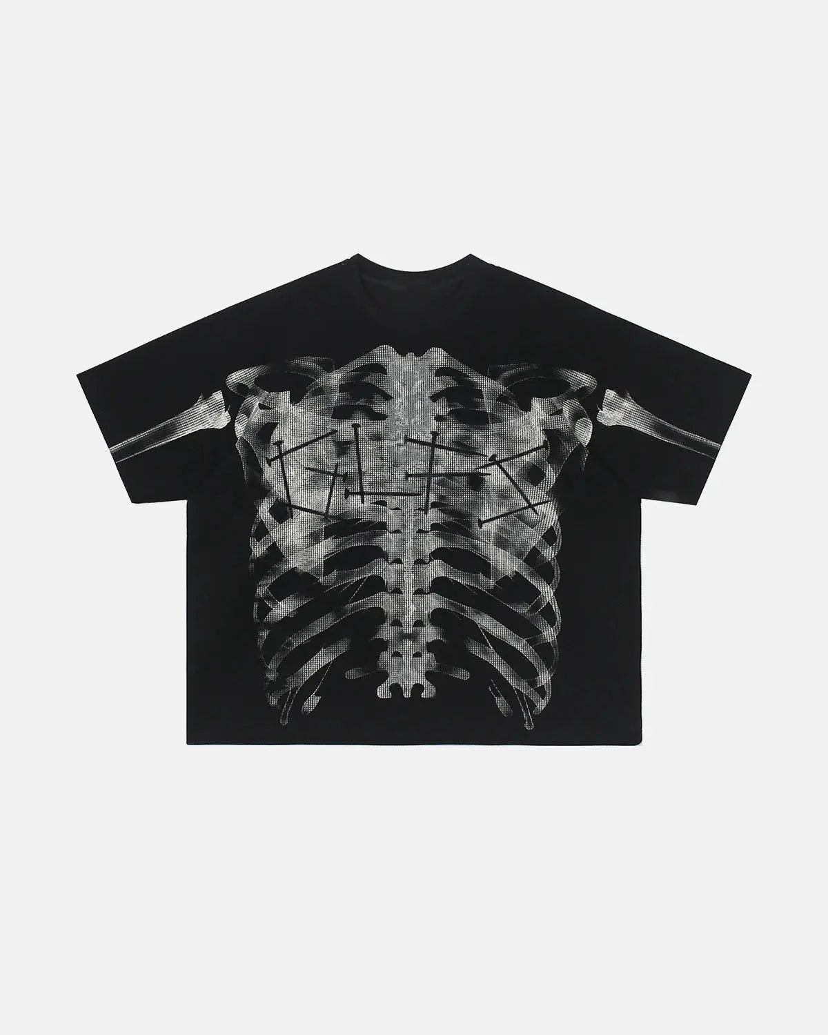 Pink X-Ray Skeleton Boxy T-Shirt