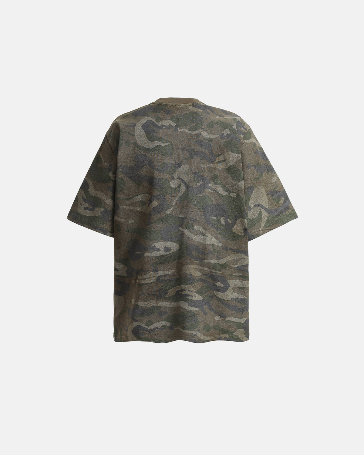 T-shirt graphique Vintage Camouflage à patch