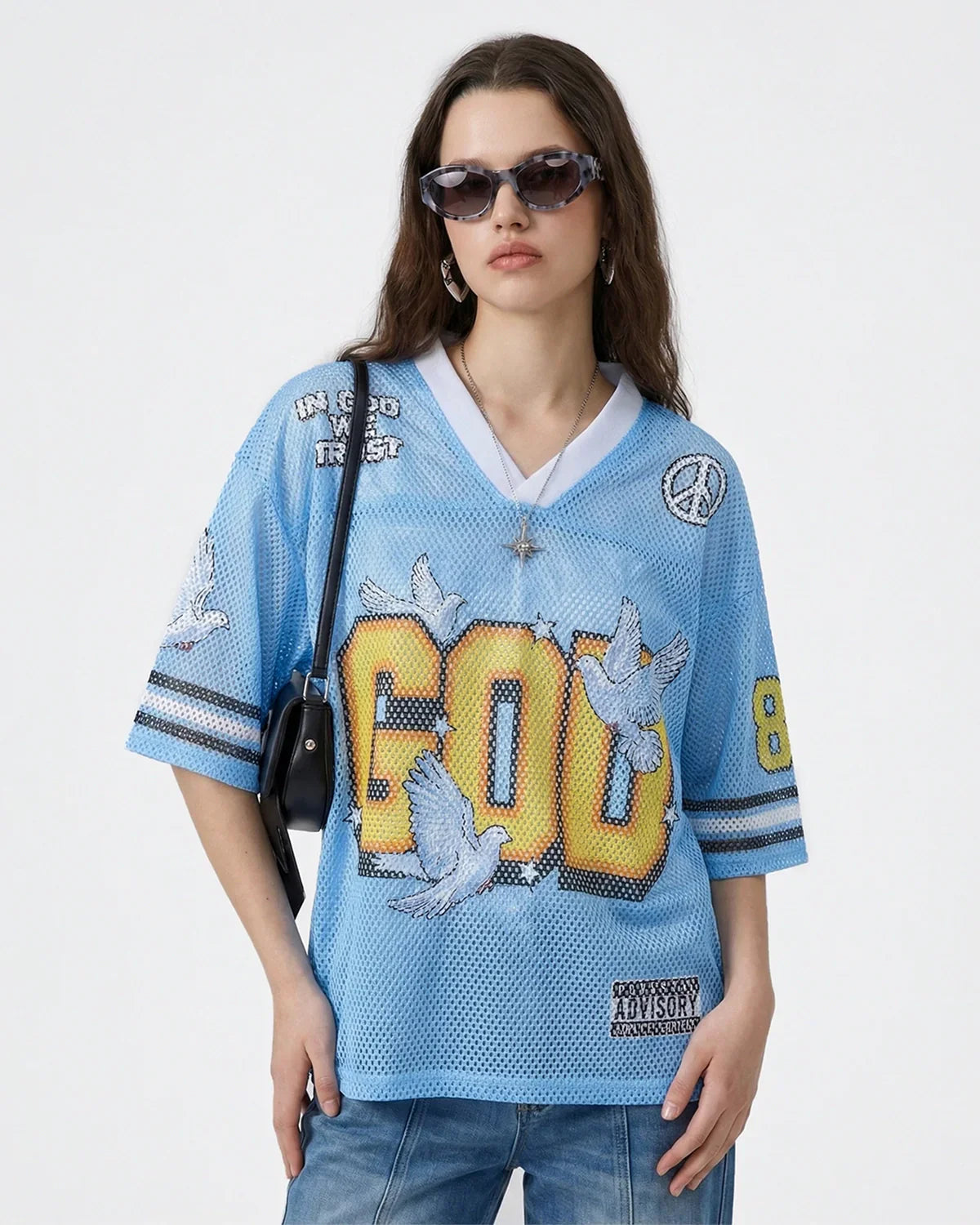 Dove Graphic Mesh Football Jersey