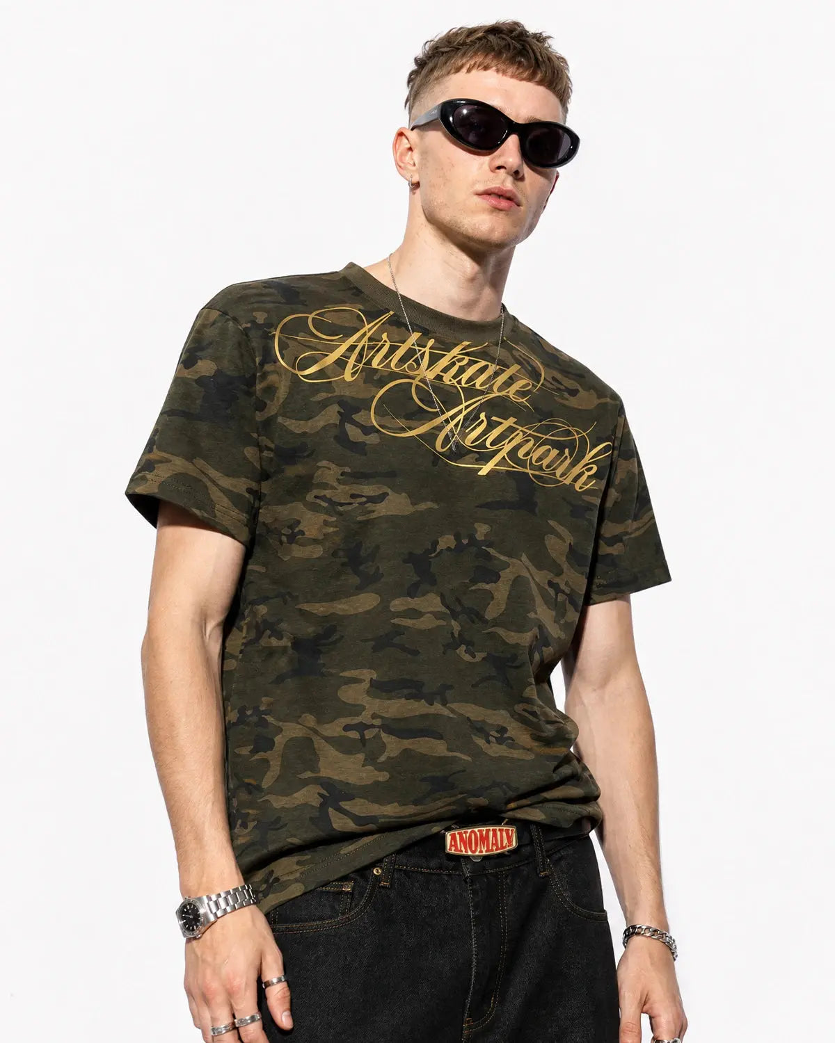 Camo Script Boxy T-Shirt