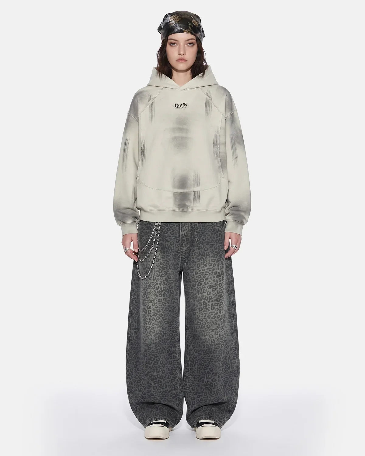 Washed Raw Edge Boxy Hoodie