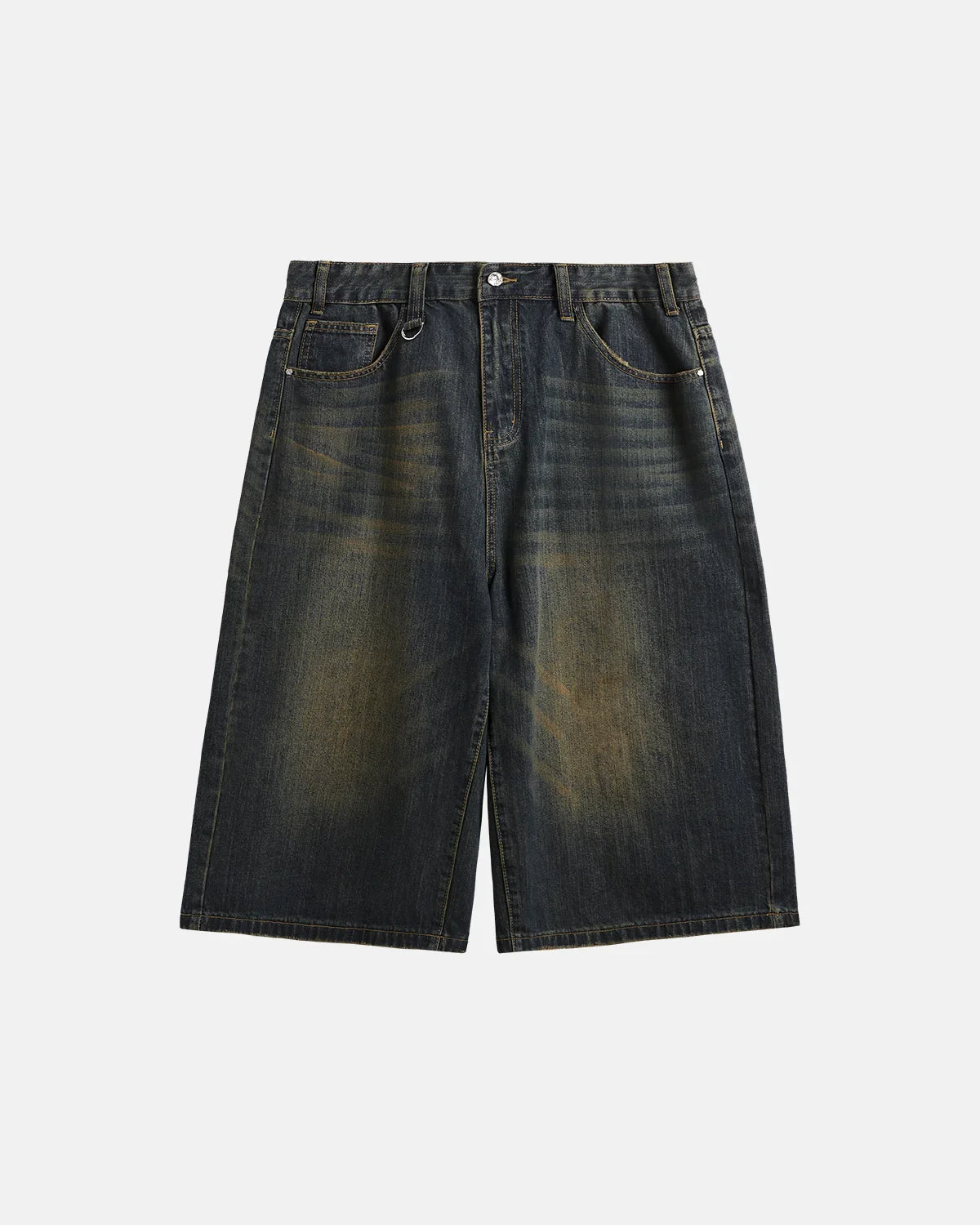 Acid Washed Longline Baggy Denim Jorts