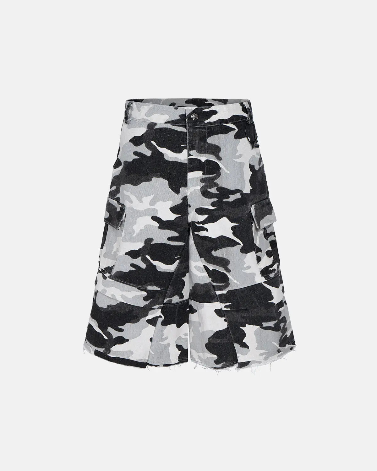Glitter Camo Cargo Longline Shorts
