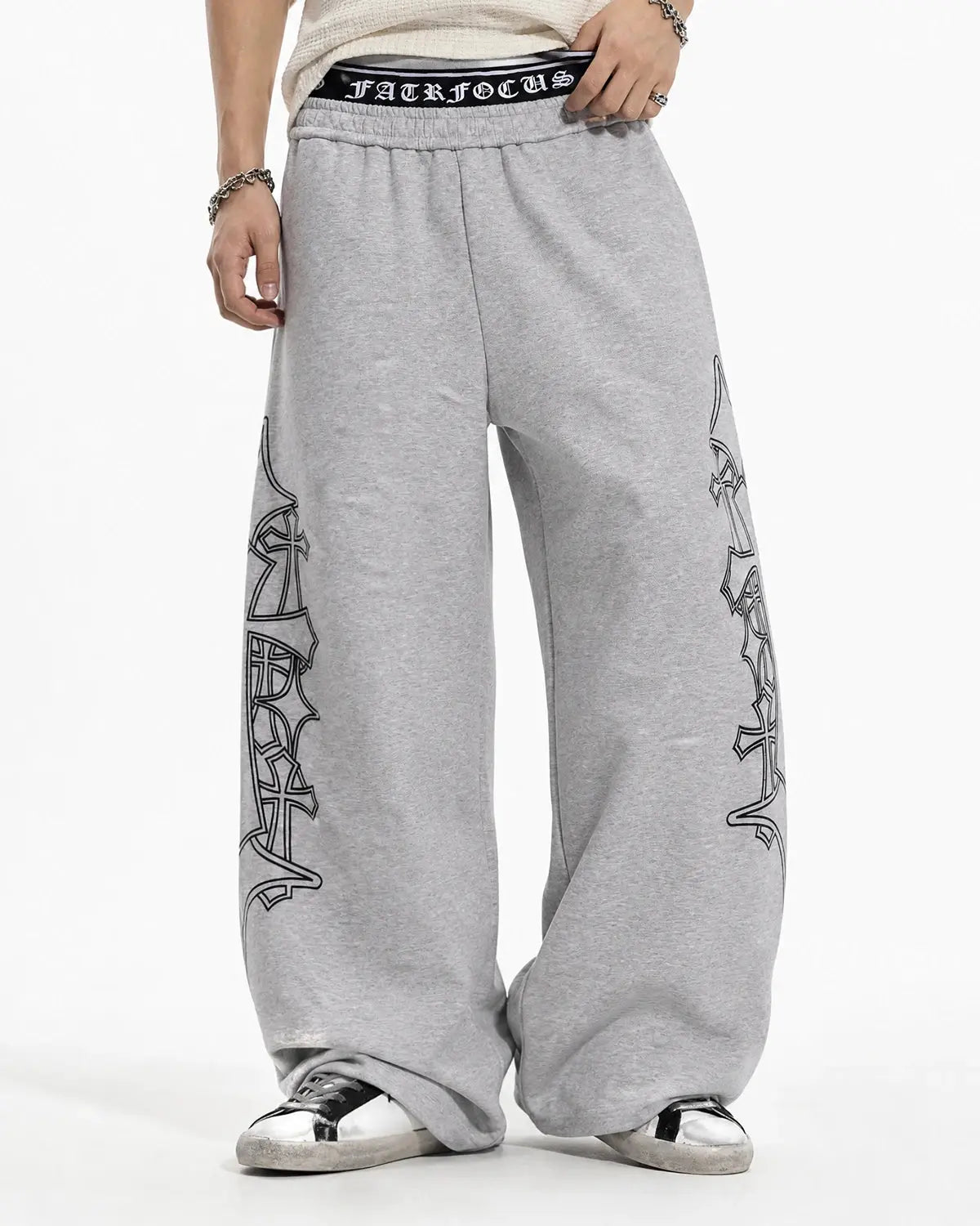 Gothic Layered Baggy Sweatpants