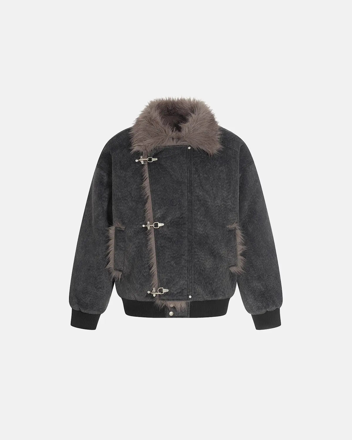Slanted Clasp Fireman Padded Jacket