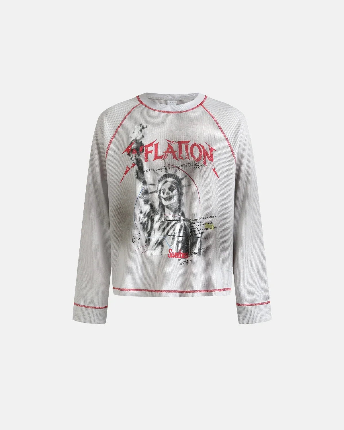 Distressed Graphic Waffle T-Shirt