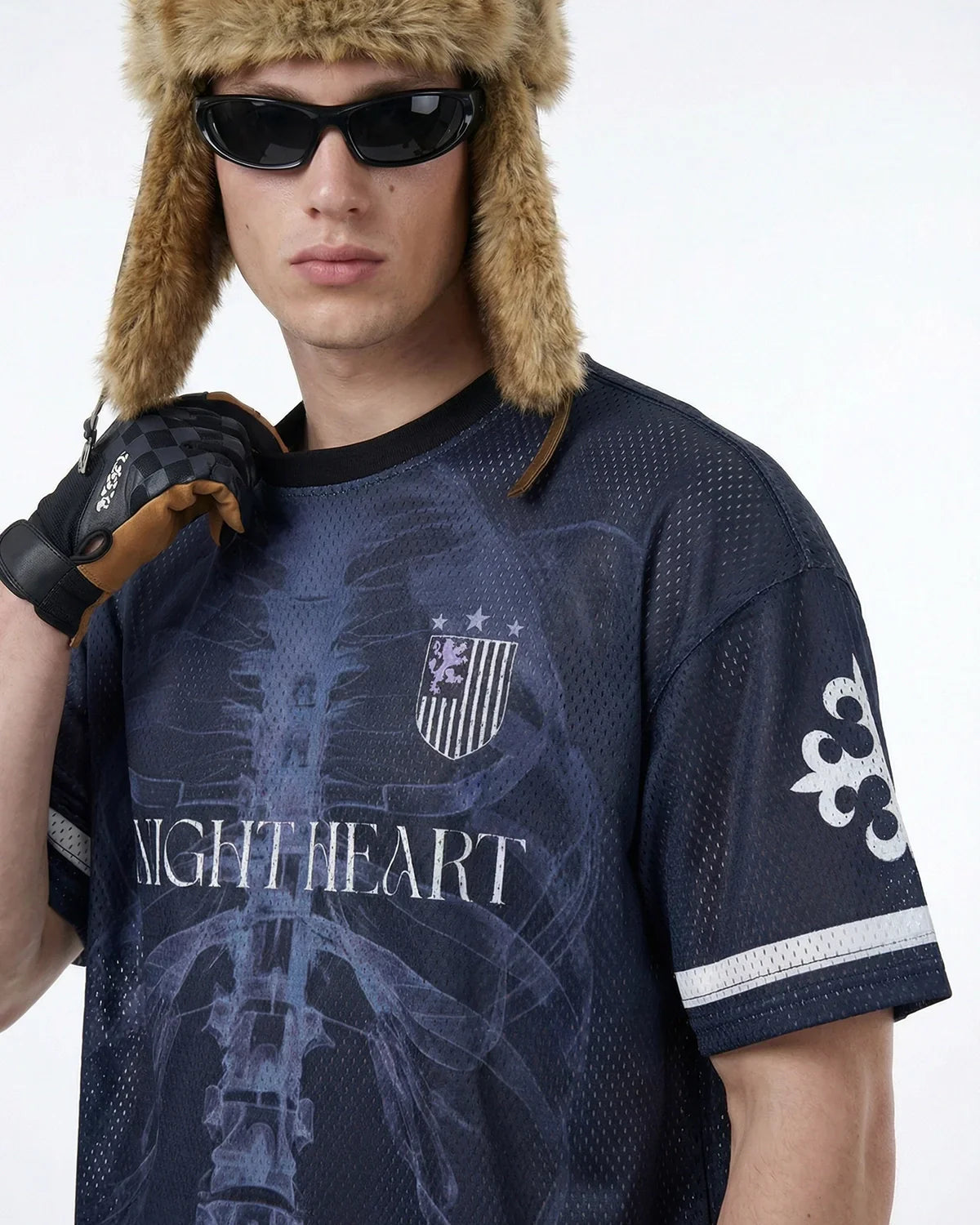 X-Ray Skeleton Graphic Mesh Jersey