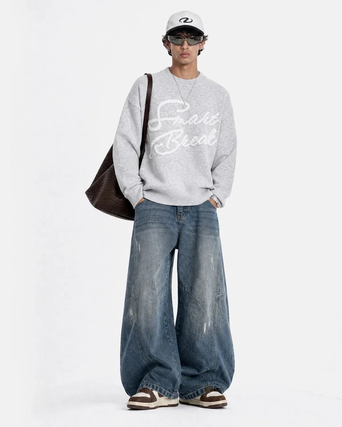 Script Letter Graphic Knit Sweater