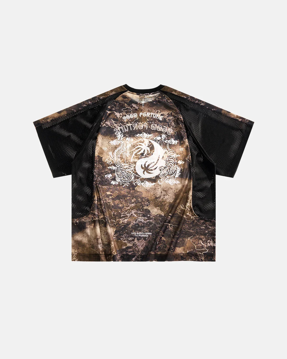 Retro Digital Printing Mesh Jersey