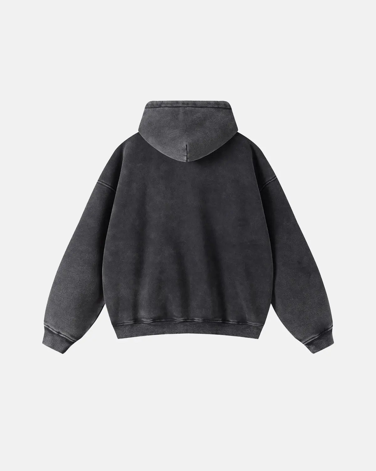 Washed Distressed Fleece Zip Up Hoodies
