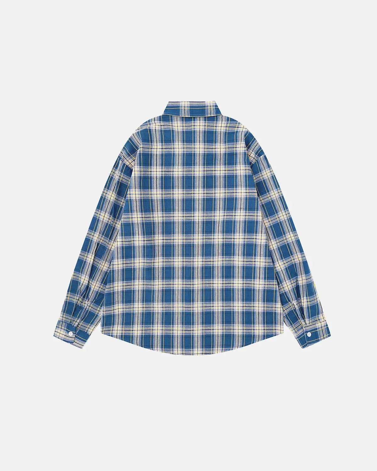 Abstract Line Plaid Shirt