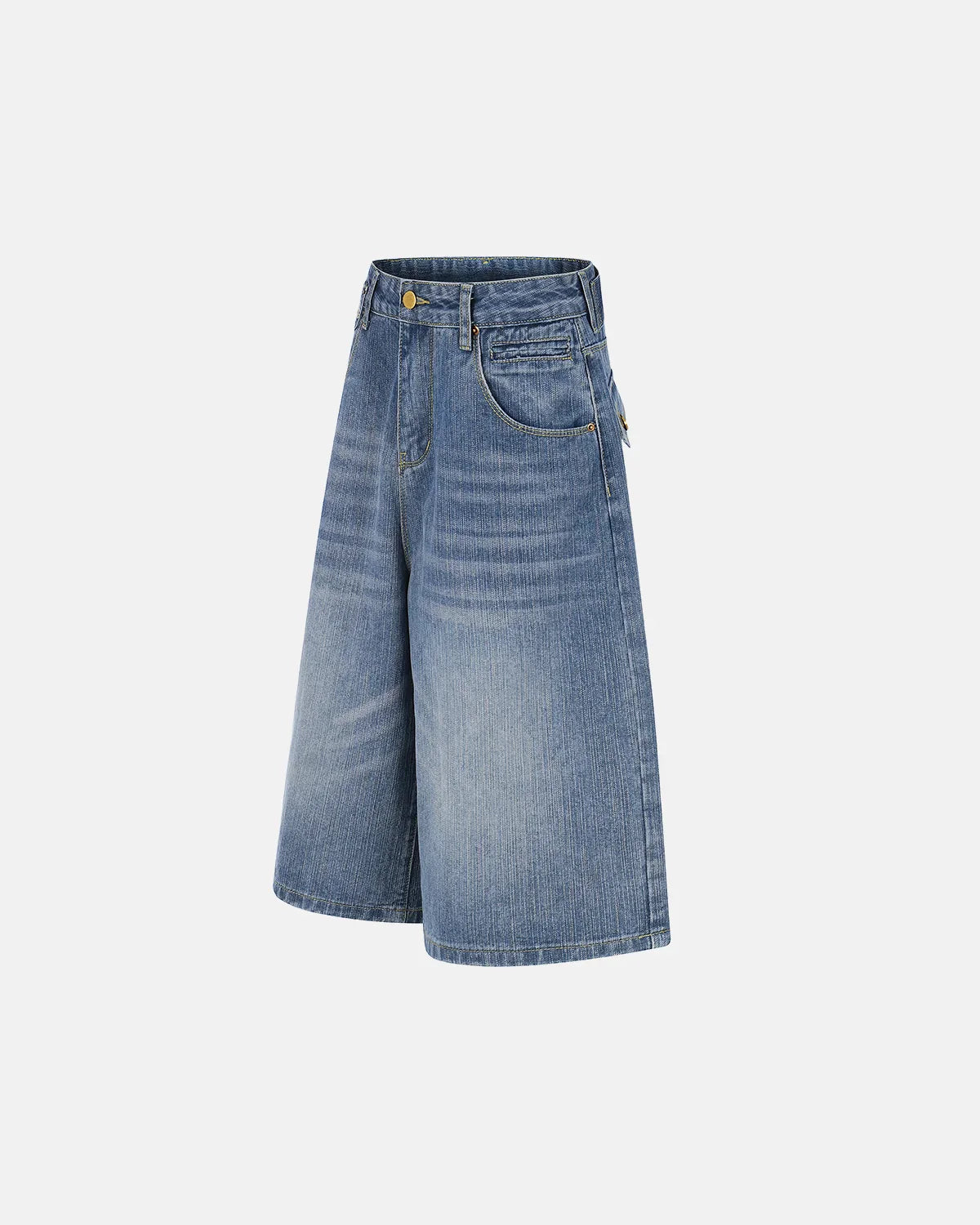 Cinch Back Bamboo Weave Long Jorts
