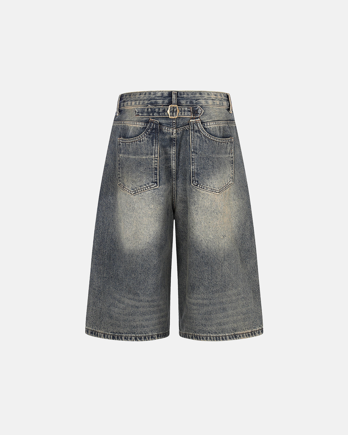Cinch Back Buckle Acid Washed Jorts