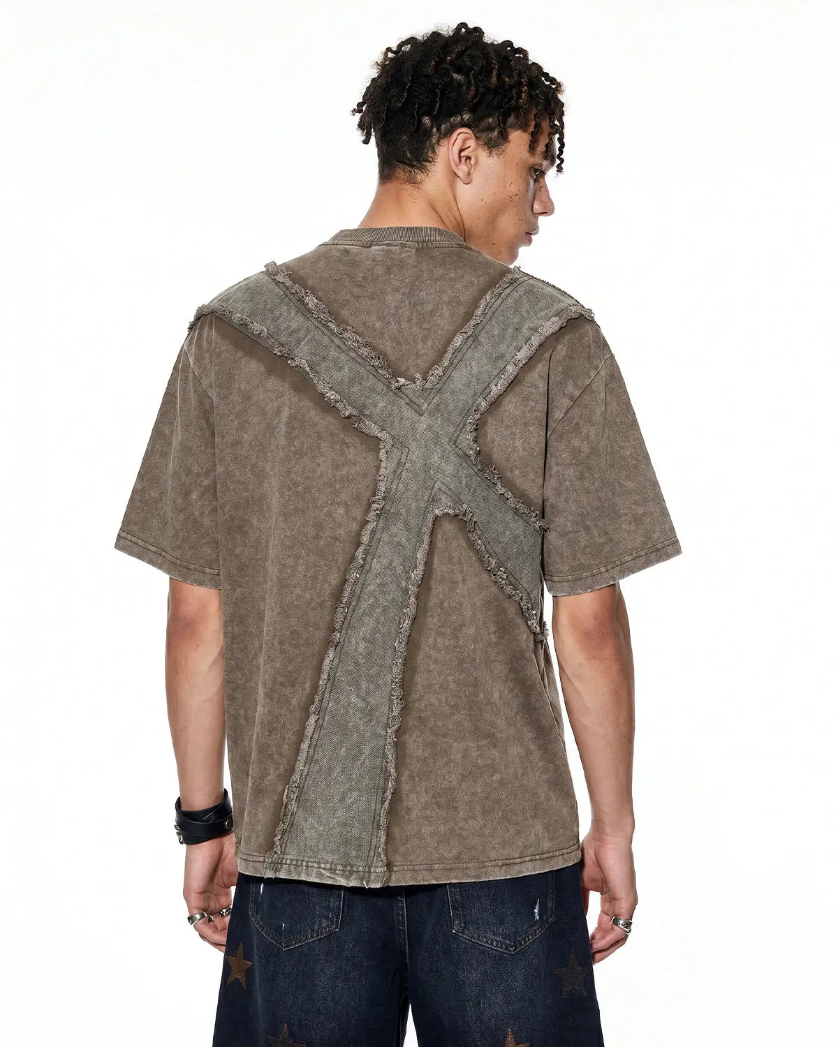 Deconstructed Cross Washed T-Shirt