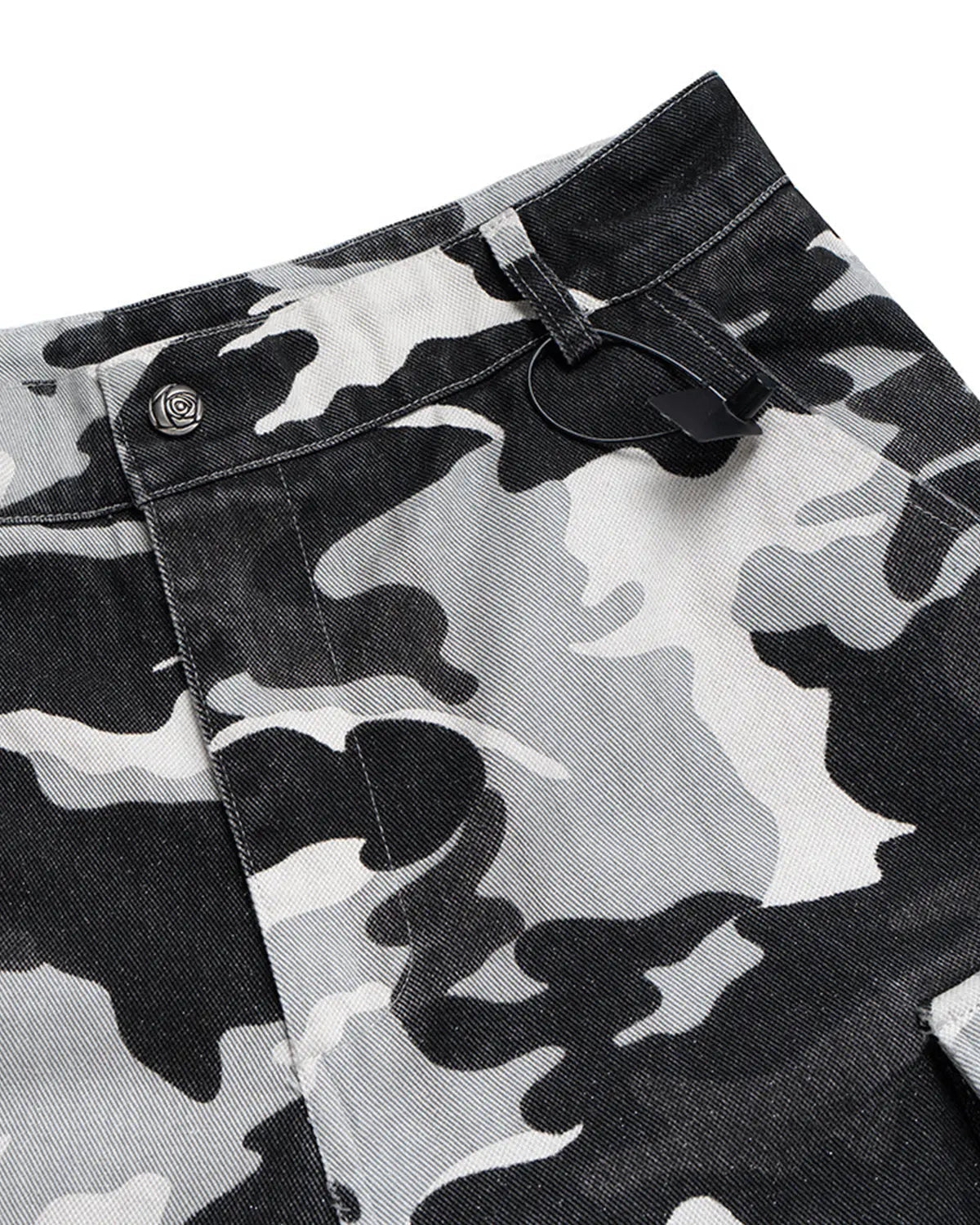 Glitter Camo Cargo Longline Shorts