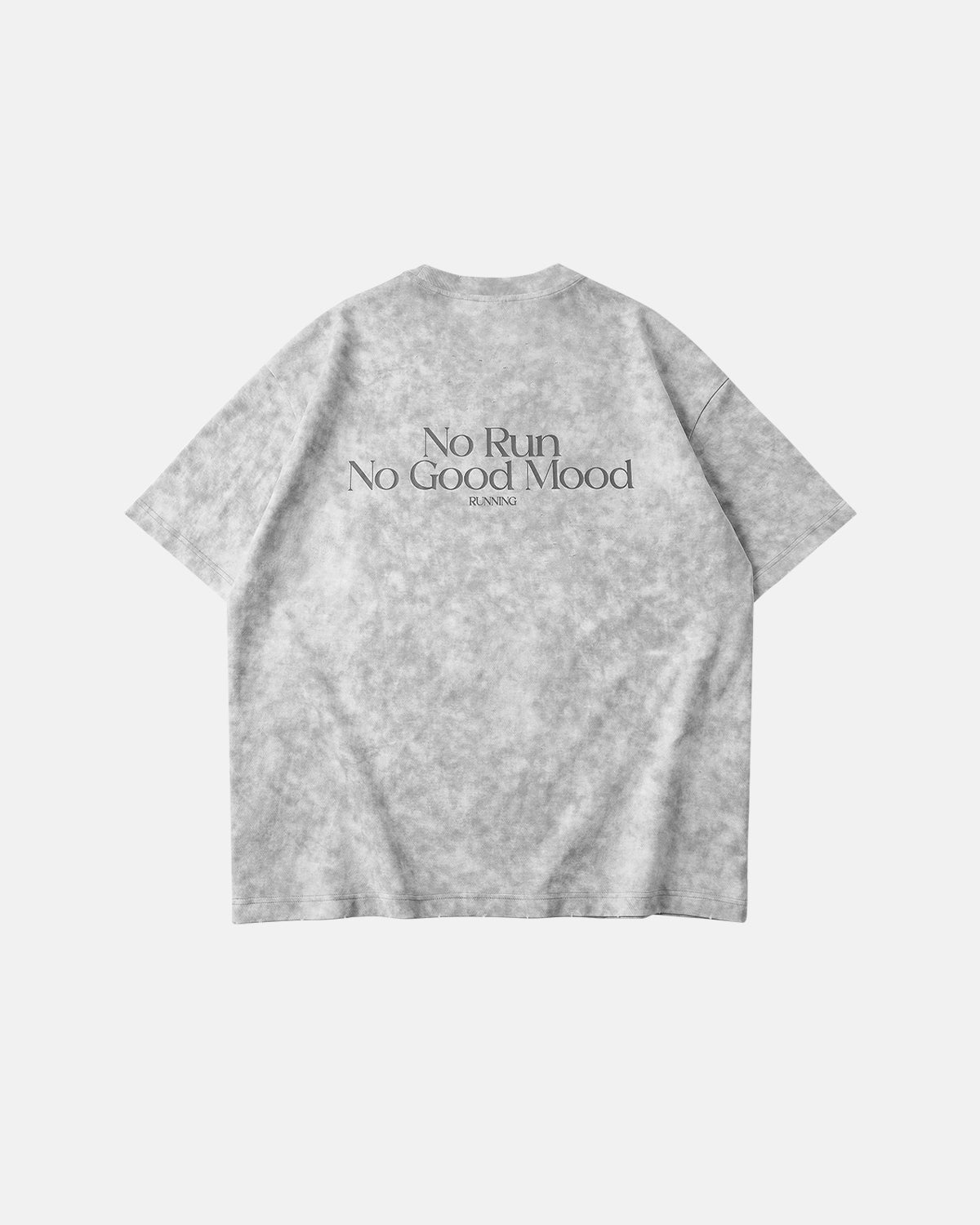 Distressed Tie-Dye Reflective Print T-Shirt