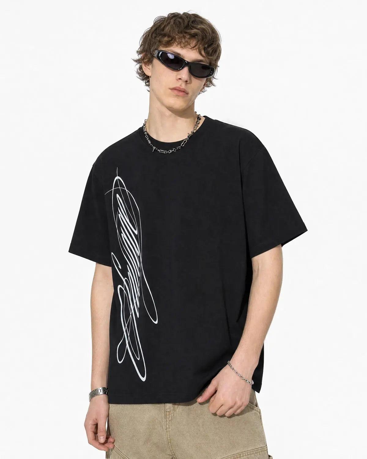 Script Graphic Oversized T-Shirt