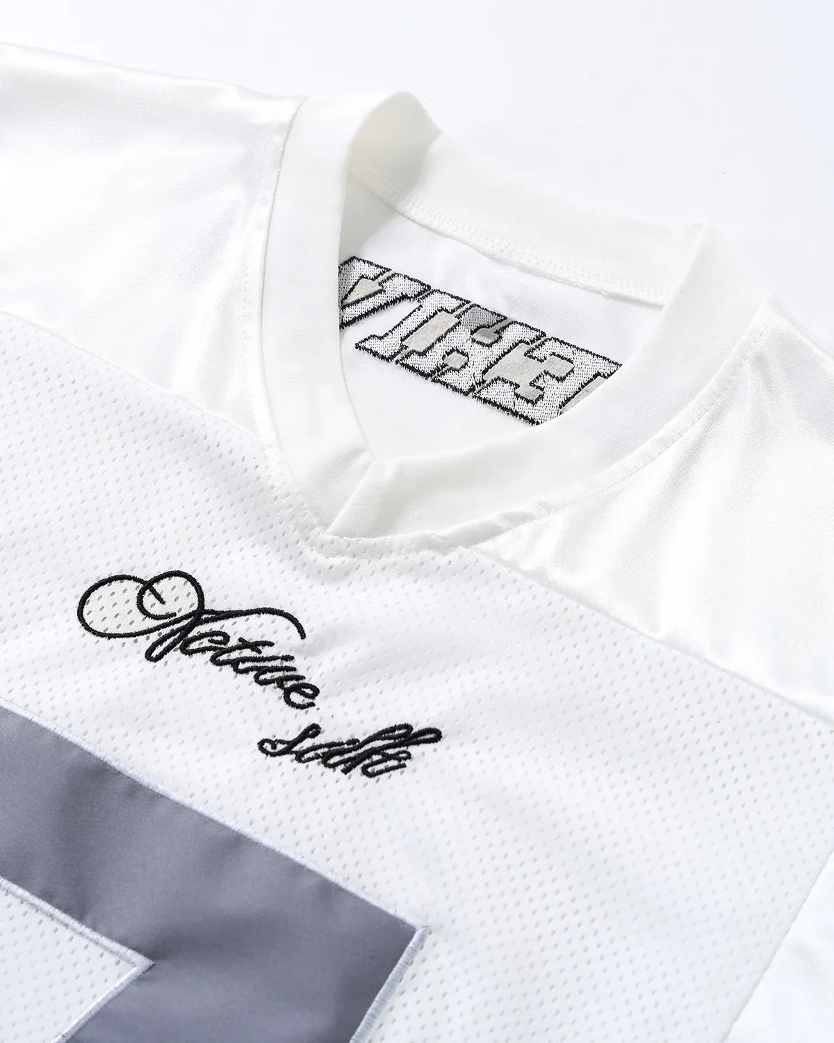 Mesh Patchwork Number Jersey