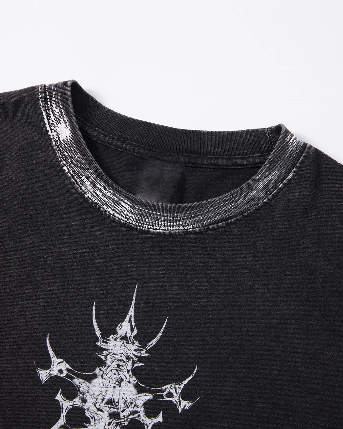 Distressed Painted Graphic Boxy T-Shirt