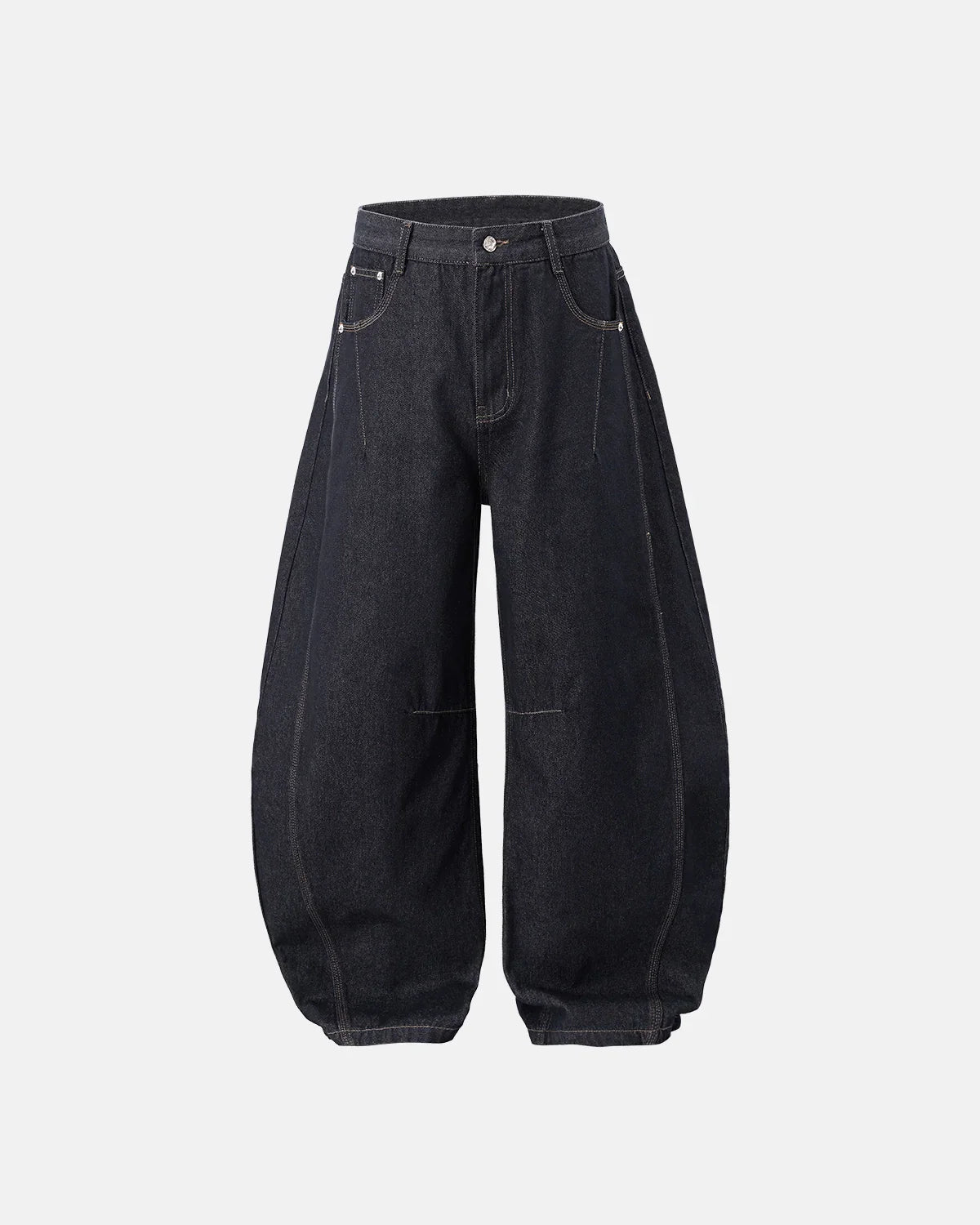 Raw Color Barrel Baggy Jeans