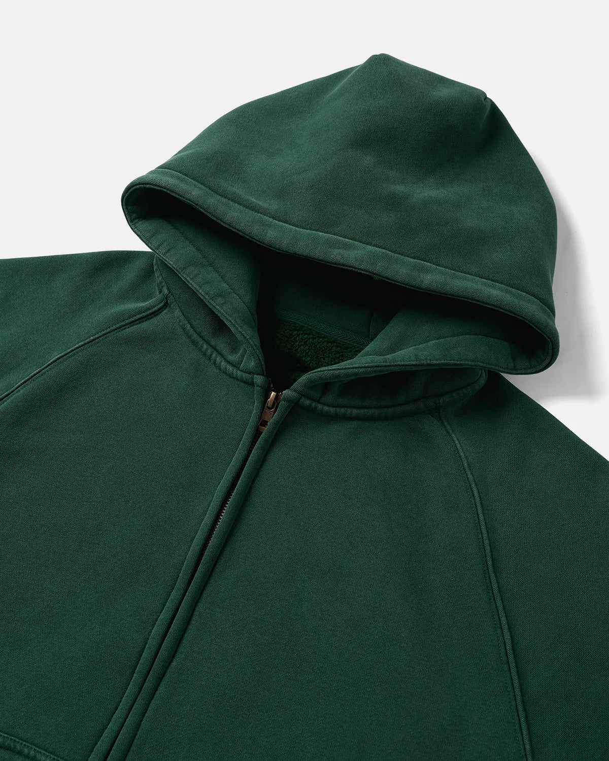 Sweat à capuche coupe carrée zippé à manches raglan