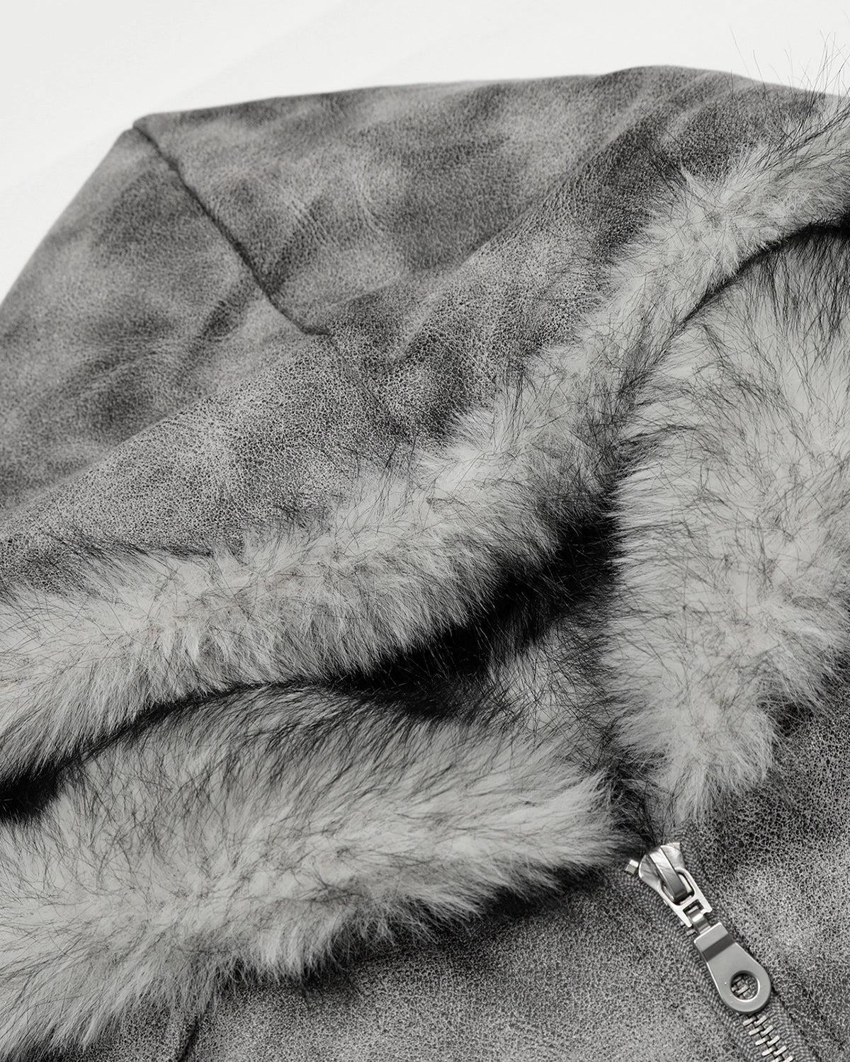 Suede Faux Fur Cotton Padded Jacket MADXMARX