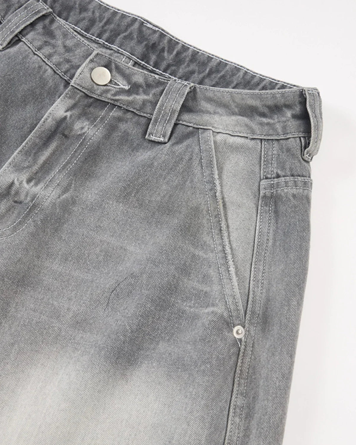 Blue Acid Wash Barrel Jeans