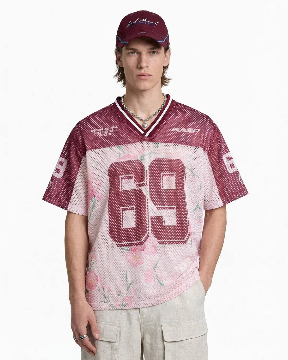 Floral Digital Print Mesh Jersey