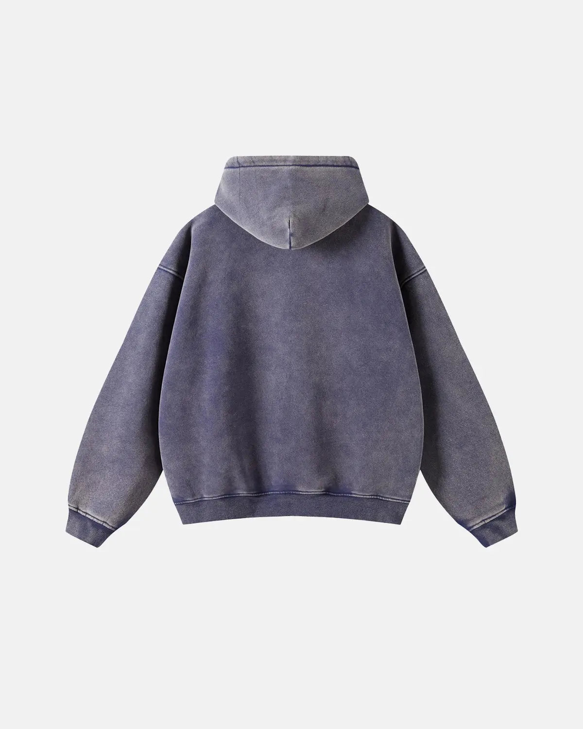 Washed Distressed Fleece Zip Up Hoodies