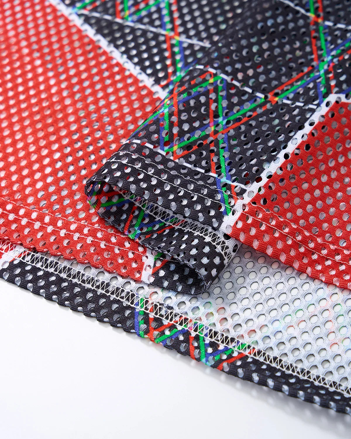 Color-Block Oversized Mesh Jersey