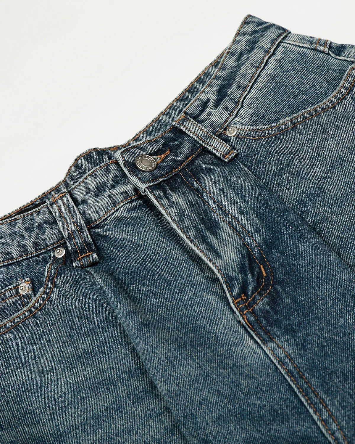 Whisker Acid Washed Barrel Jeans
