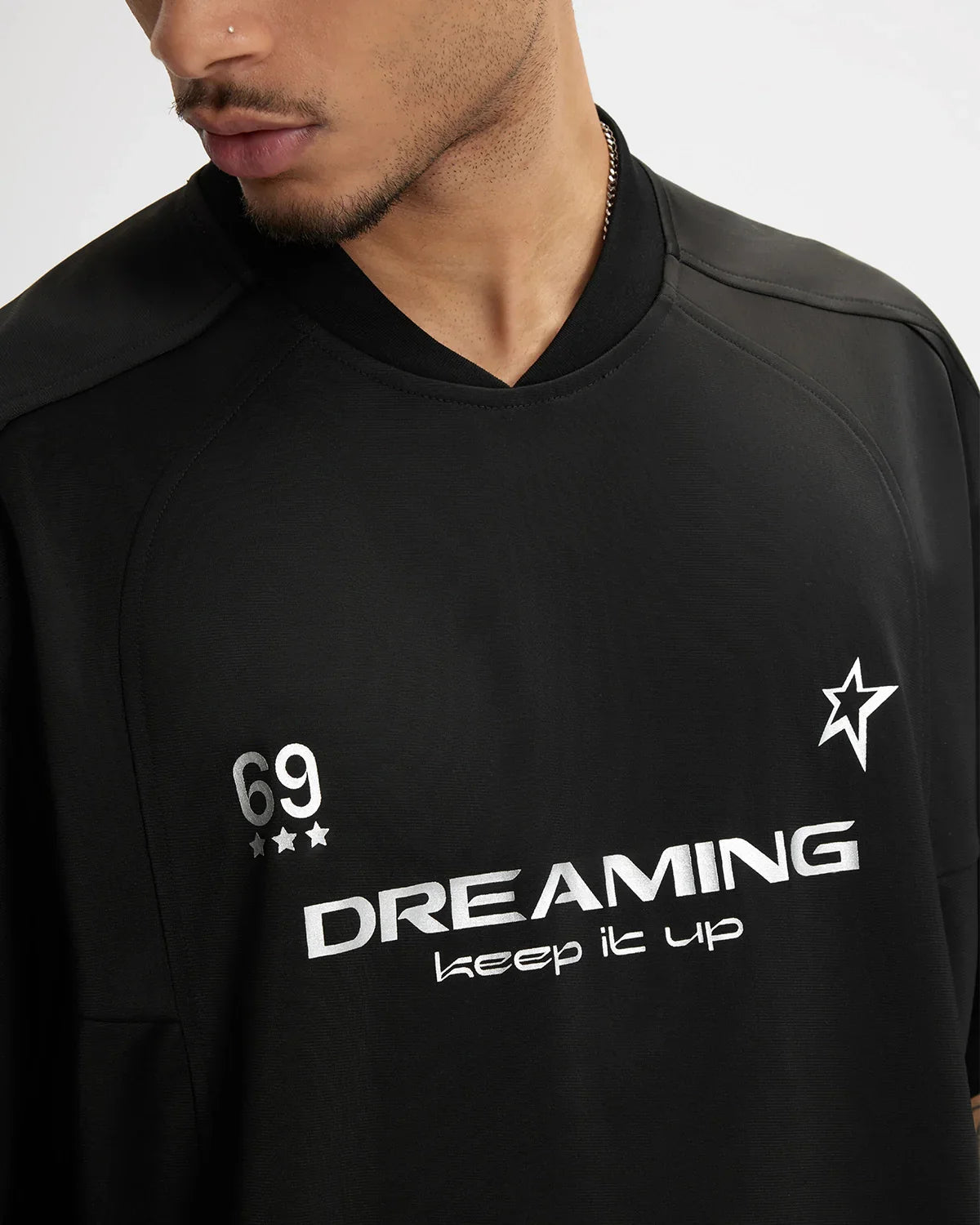 Maillot de sport imprimé effet métallisé