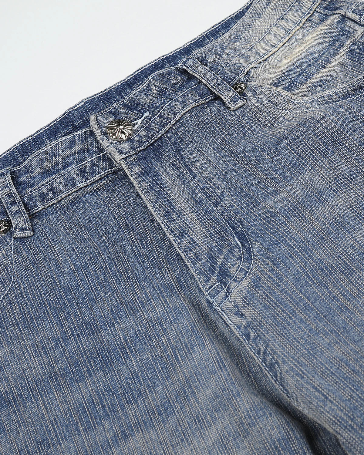 Bamboo Weave Embroidered Bootcut Jeans