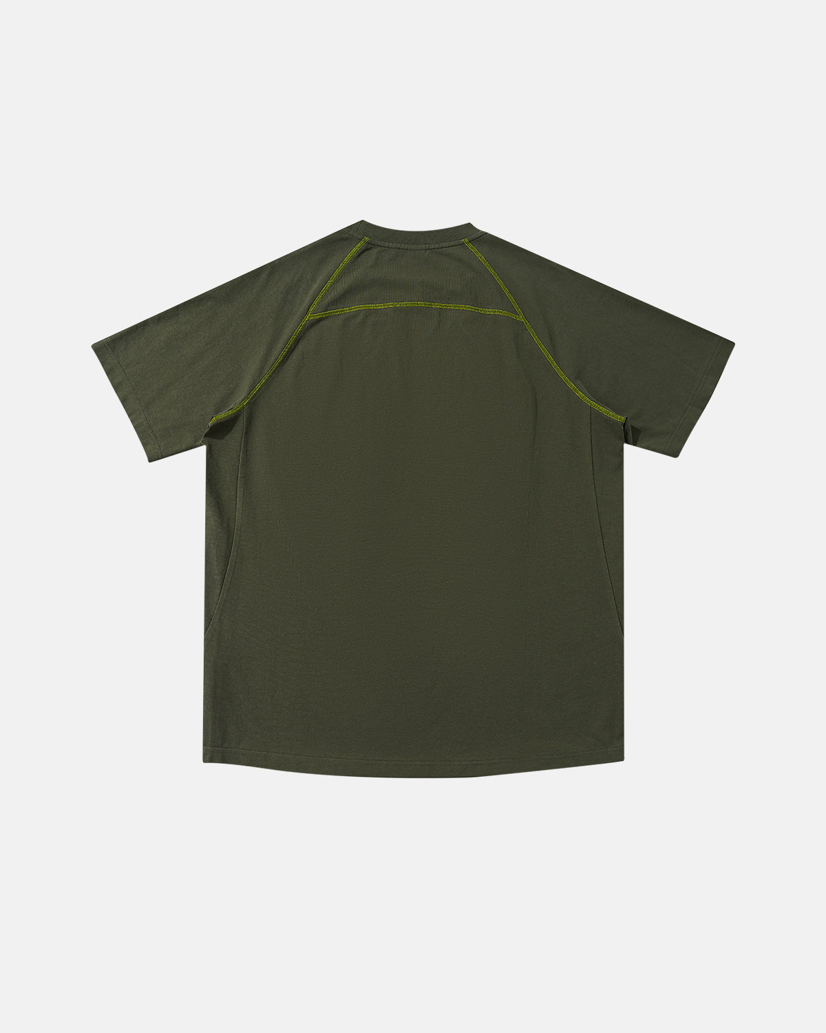 Contrast Color Stiching Stretch T-shirt